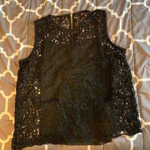 Black lace dressy tank top